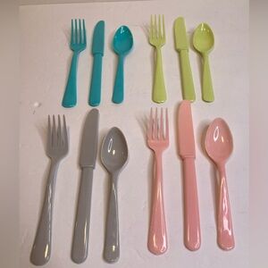Vintage Gothamware Plastic Silverware Set 4 Place Settings Fork Knife Spoon USA